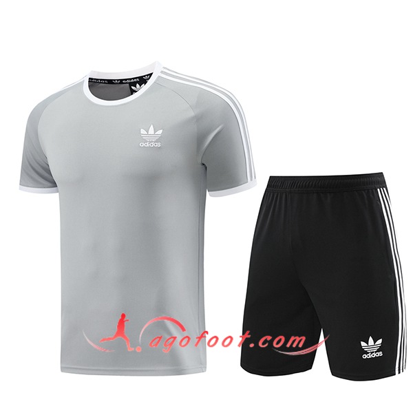 Ensemble Training T-Shirts Adidas Gris 2024/2025