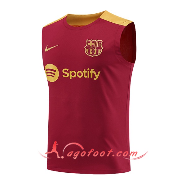 Training Debardeur FC Barcelone Rouge/Jaune 2024/2025