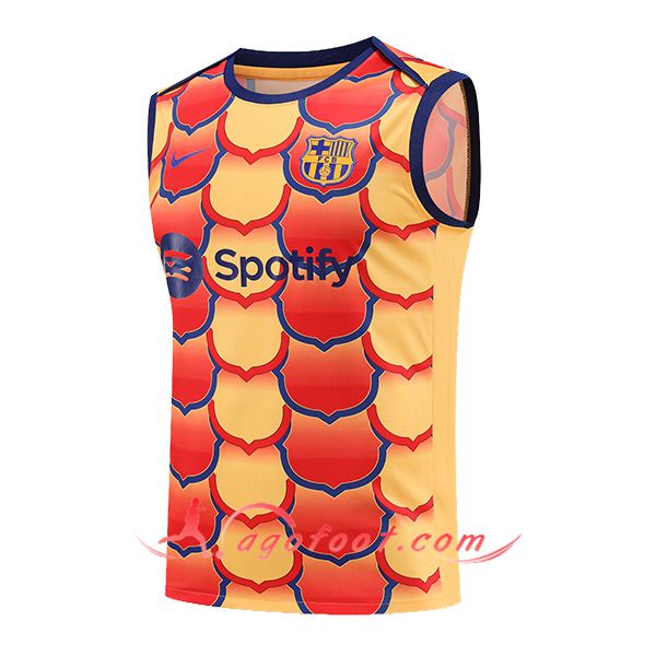 Training Debardeur FC Barcelone Orange/Rouge 2024/2025