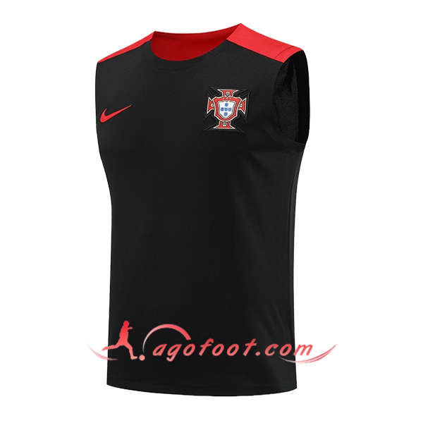 Training Debardeur Portugal Noir/Rouge 2024/2025