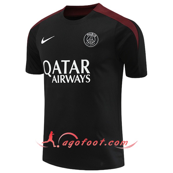 Training T-Shirts PSG Noir/Rouge 2024/2025