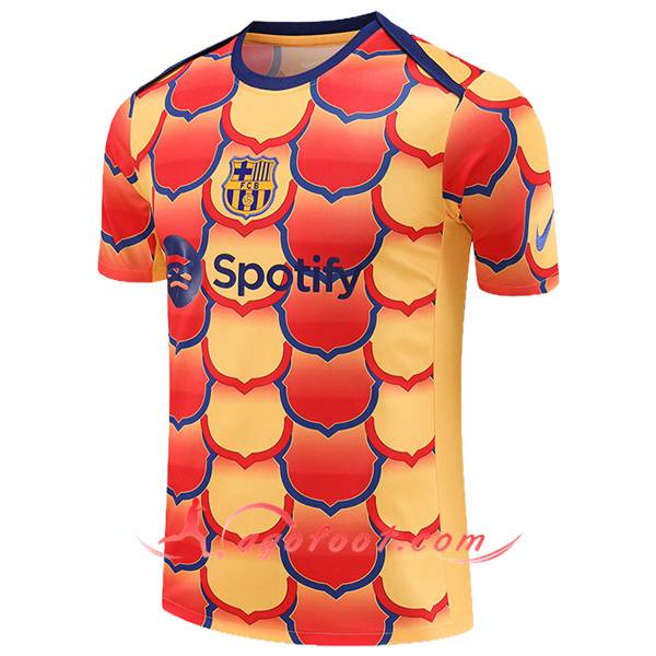 Training T-Shirts FC Barcelone Orange/Rouge 2024/2025