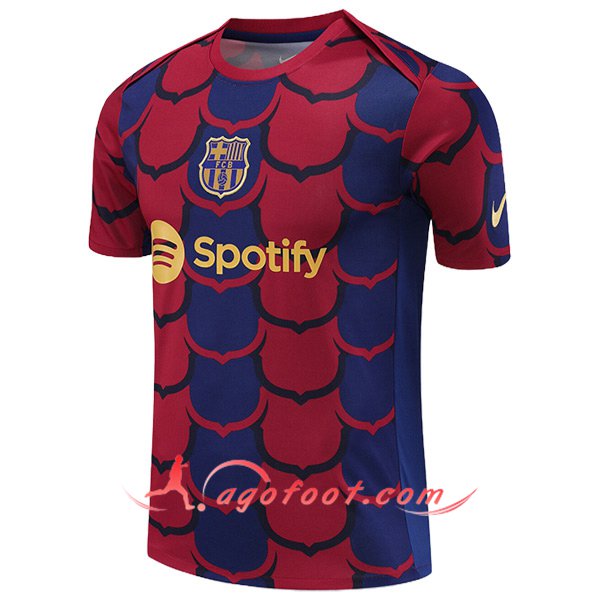 Training T-Shirts FC Barcelone Bleu/Rouge 2024/2025 -02