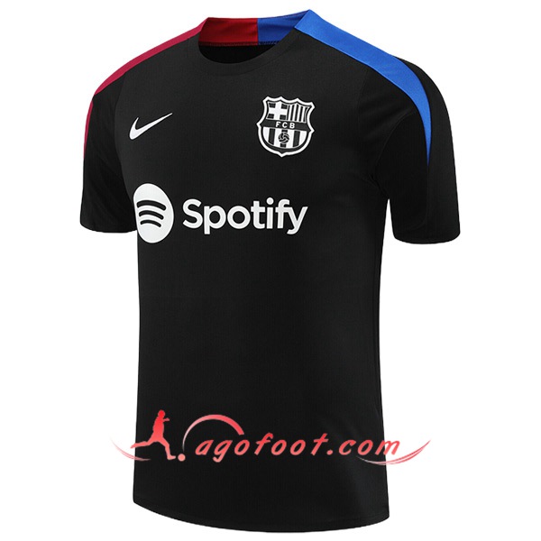 Training T-Shirts FC Barcelone Noir/Bleu/Rouge 2024/2025 -02