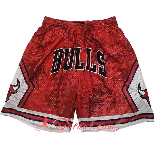 Shorts NBA Chicago Bulls 2024/25 Rouge/Blanc