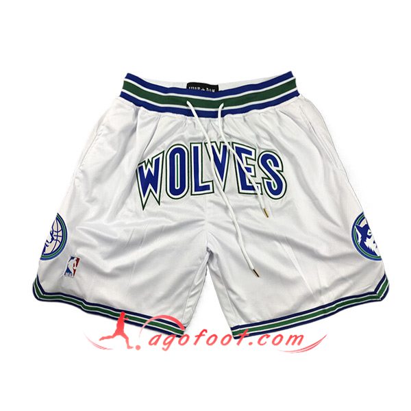 Shorts NBA Minnesota Timberwolves 2024/25 Blanc/Bleu