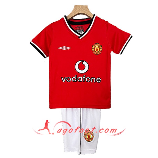 Maillot de Foot Manchester United Retro Enfant Domicile 2000/2001