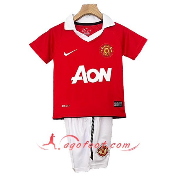 Maillot de Foot Manchester United Retro Enfant Domicile 2010/2011