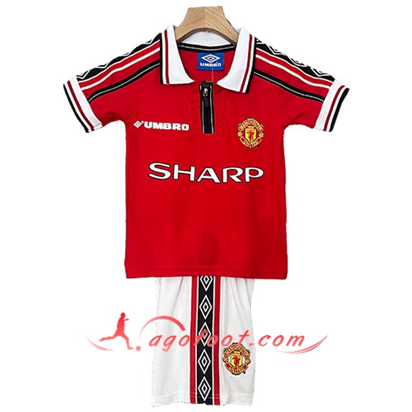 Maillot de Foot Manchester United Retro Enfant Domicile 1998/1999