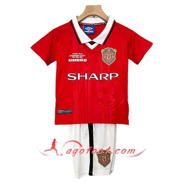 Maillot de Foot Manchester United Retro Enfant Domicile 1999/2000