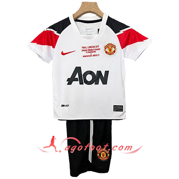 Maillot de Foot Manchester United Retro Enfant Exterieur 2010/2011