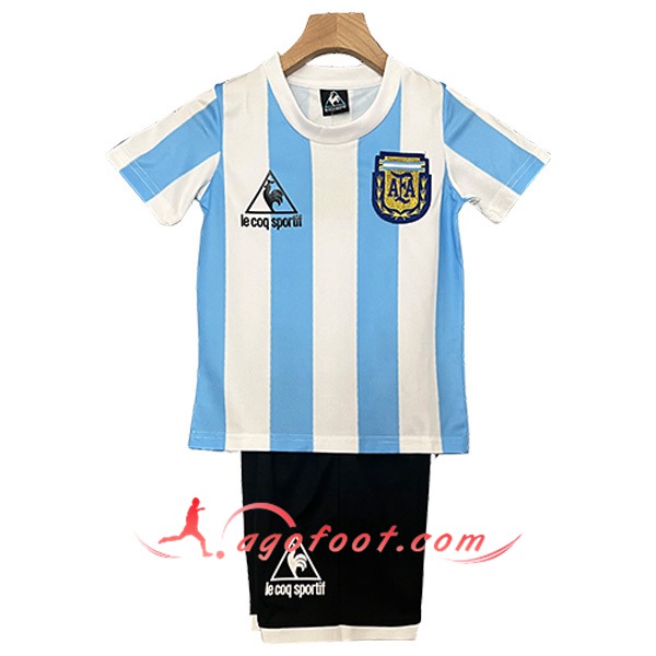 Maillot de Foot Argentine Retro Enfant Domicile 1986
