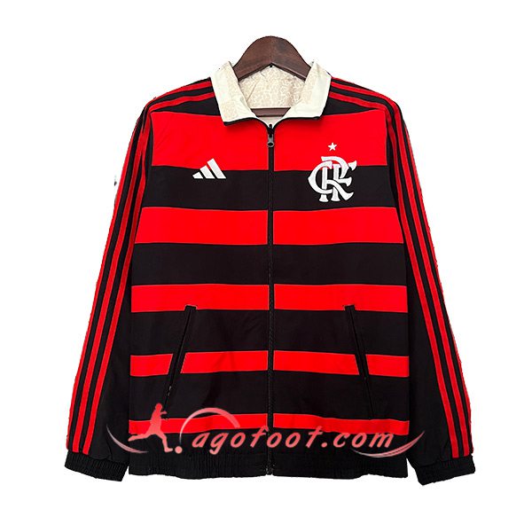Coupe-Vent Flamengo Noir/Rouge 2024/2025