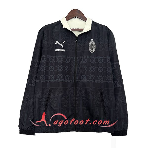 Coupe-Vent Milan AC Noir 2024/2025
