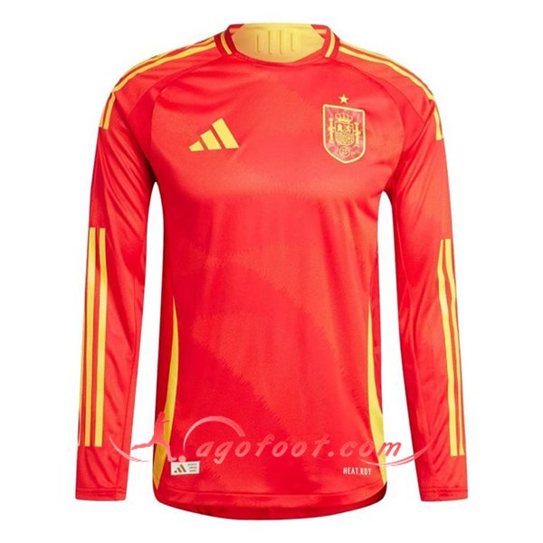 Maillot Equipe Foot Espagne Domicile Manches Longues 2024/2025