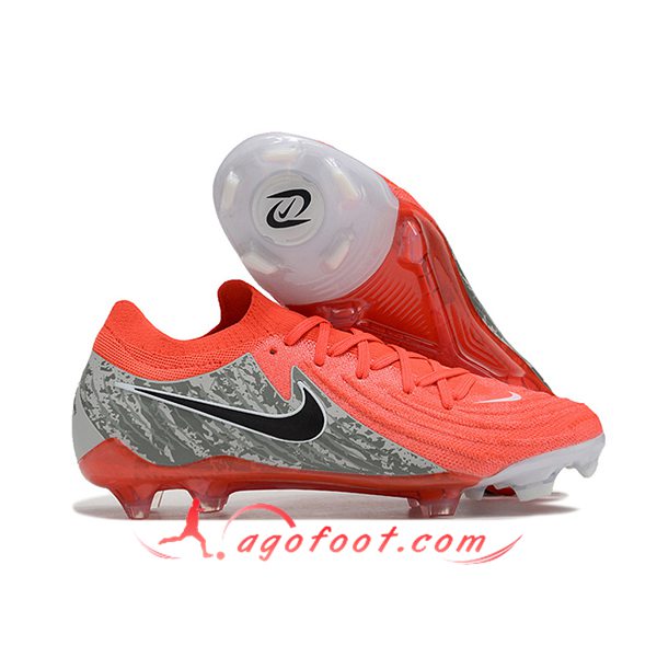 Nike Chaussures de Foot Phantom Luna Elite NU FG Orange/Gris