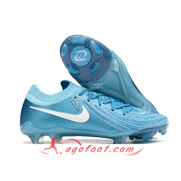 Nike Chaussures de Foot Phantom Luna Elite NU FG Bleu/Blanc