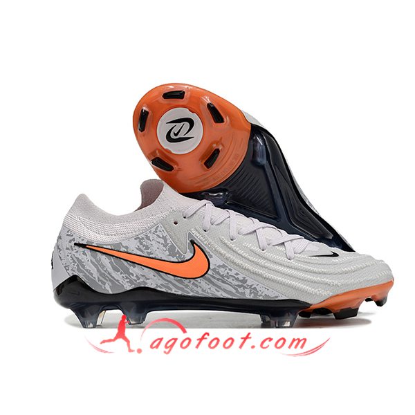 Nike Chaussures de Foot Phantom Luna Elite NU FG Blanc/Orange/Gris