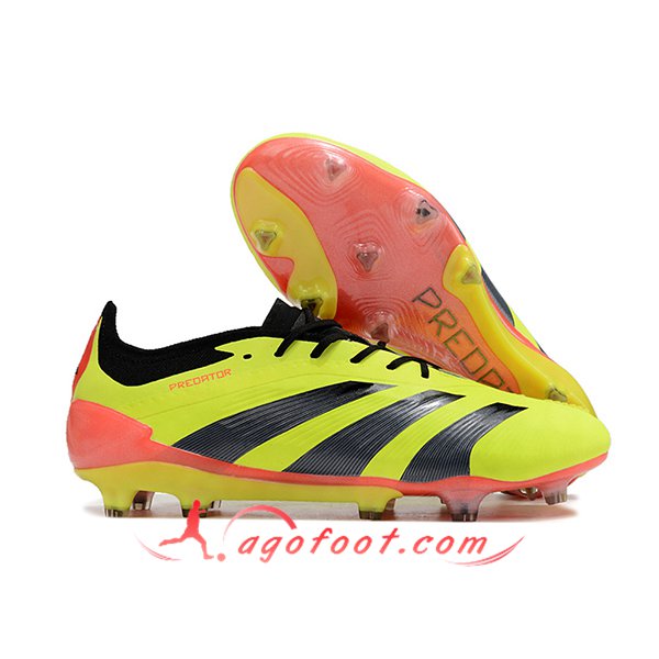 Adidas Chaussures de Foot Predator Elite FG Vert/Noir/Orange