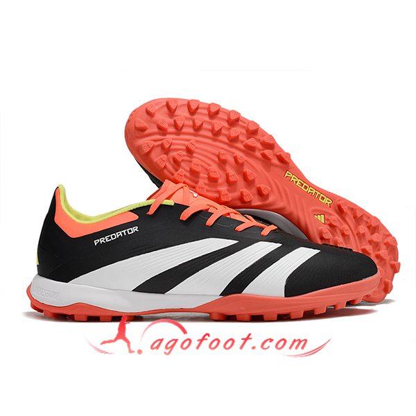 Adidas Chaussures de Foot PREDATOR 24 ELITE TF BOOTS Blanc/Noir/Orange