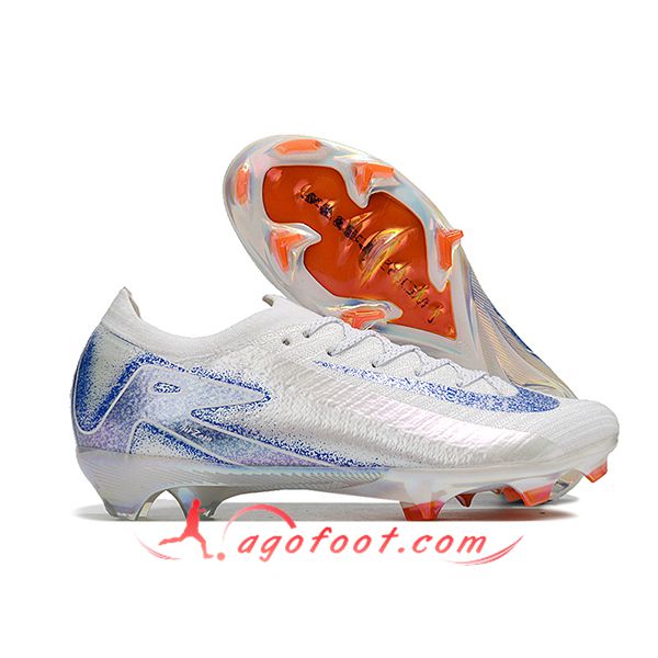 Nike Chaussures de Foot AIR Zoom Mercurial Vapor 16 Elite XXV FG Blanc/Bleu -02