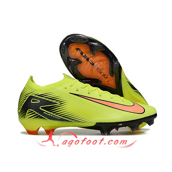 Nike Chaussures de Foot AIR Zoom Mercurial Vapor 16 Elite XXV FG Jaune/Noir/Orange