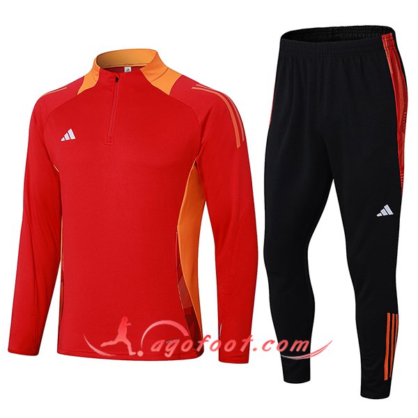 Ensemble Survetement de Foot Adidas Rouge/Orange 2024/2025