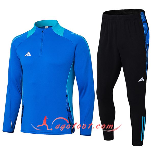 Ensemble Survetement de Foot Adidas Bleu 2024/2025 -02