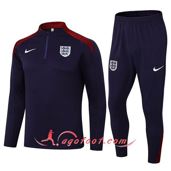Ensemble Survetement de Foot Angleterre Violet/Rouge 2024/2025