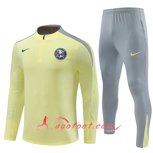 Ensemble Survetement de Foot Club America Jaune/Gris 2024/2025