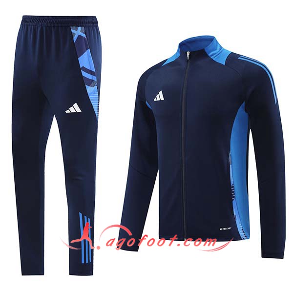 Ensemble Survetement de Foot Veste Foot Adidas Bleu Royal 2024/2025