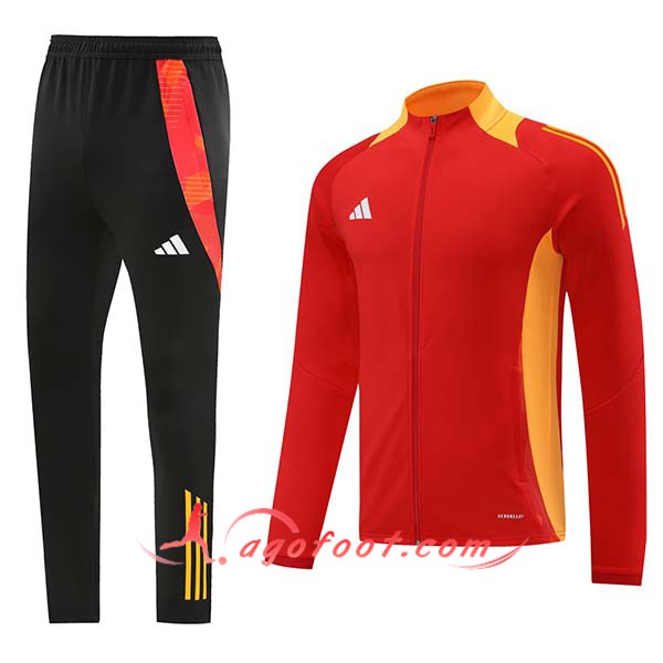 Ensemble Survetement de Foot Veste Foot Adidas Rouge/Orange 2024/2025