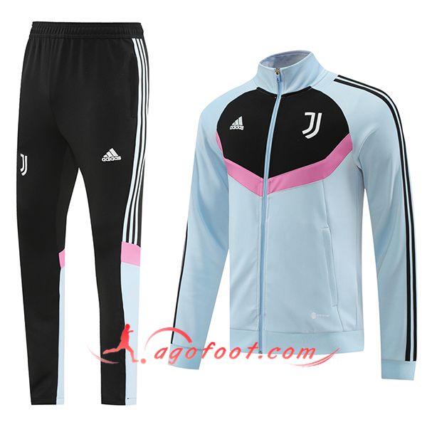 Ensemble Survetement de Foot Veste Foot Juventus Gris/Noir/Rose 2024/2025