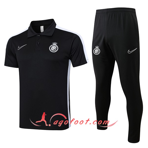 Ensemble Polo Foot Al-Nassr Noir/Blanc 2024/2025
