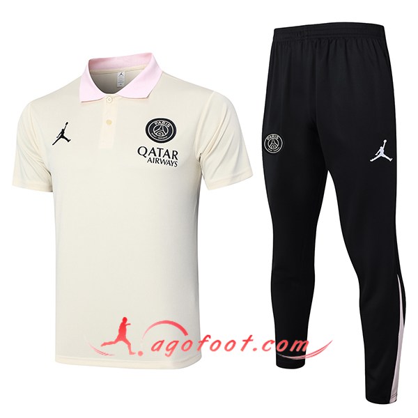 Ensemble Polo Foot PSG Beige 2024/2025