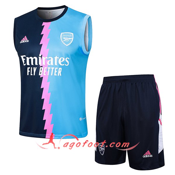 Ensemble Training Debardeur Arsenal Bleu/Rose 2024/2025