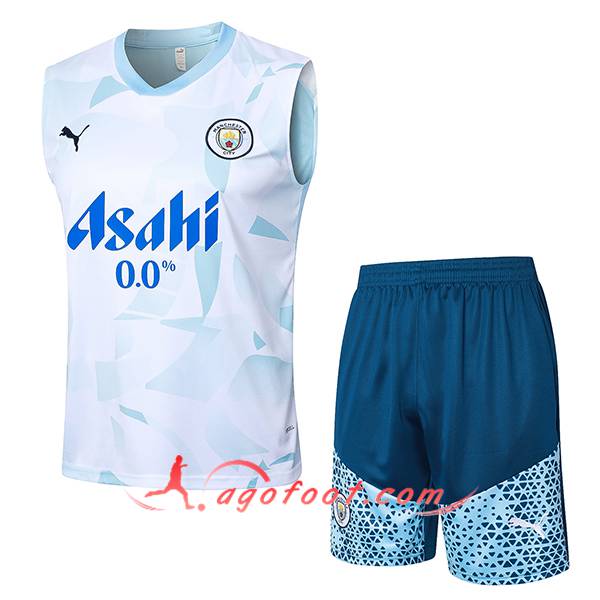 Ensemble Training Debardeur Manchester City Bleu Clair 2024/2025