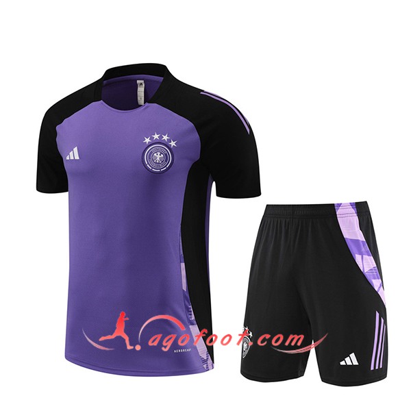 Training T-Shirts Allemagne Pourpre/Noir 2024/2025