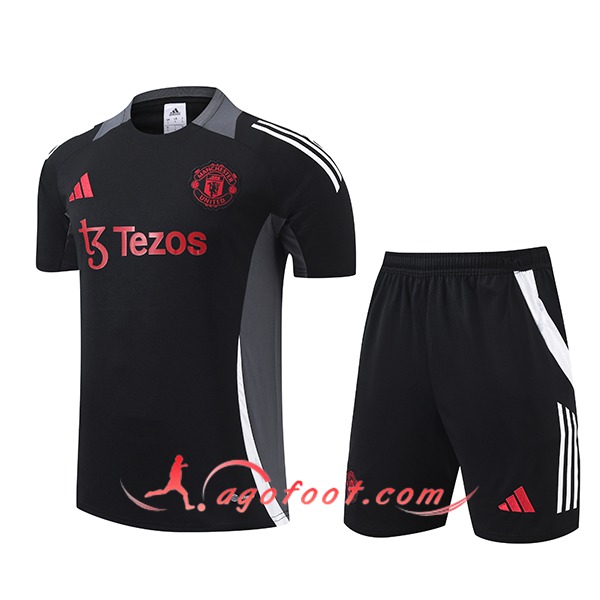 Training T-Shirts Manchester United Noir/Blanc/Rouge 2024/2025