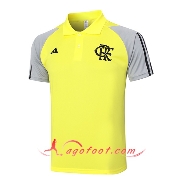 Polo Foot Flamengo Jaune/Noir/Gris 2024/2025