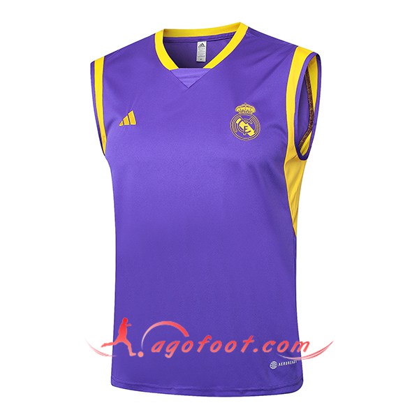 Training Debardeur Real Madrid Pourpre/Jaune 2024/2025