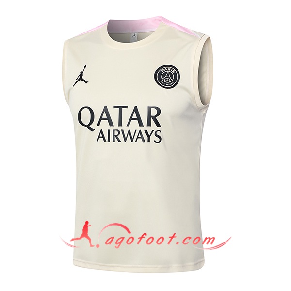 Training Debardeur PSG Beige/Noir 2024/2025