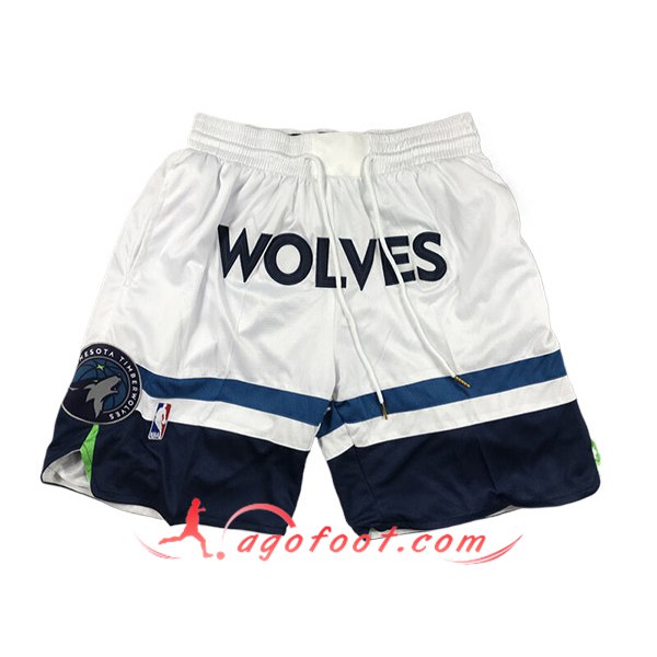 Shorts NBA Minnesota Timberwolves 2024/25 Blanc/Noir