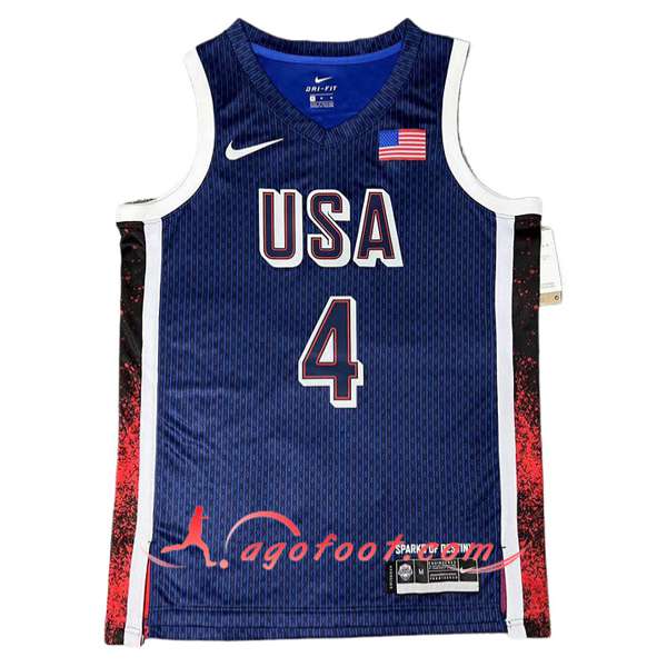 Maillot USA (CURRY #4) 2024/25 Bleu