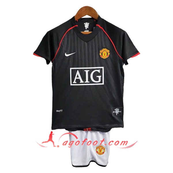 Maillot de Foot Manchester United Retro Enfant Exterieur 2007/2008