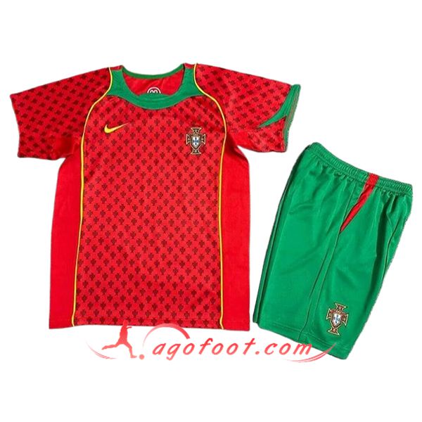 Maillot de Foot Portugal Retro Enfant Domicile 2004