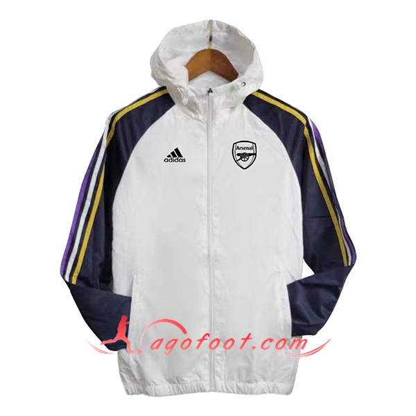 Coupe-Vent Arsenal Blanc/Bleu 2024/2025