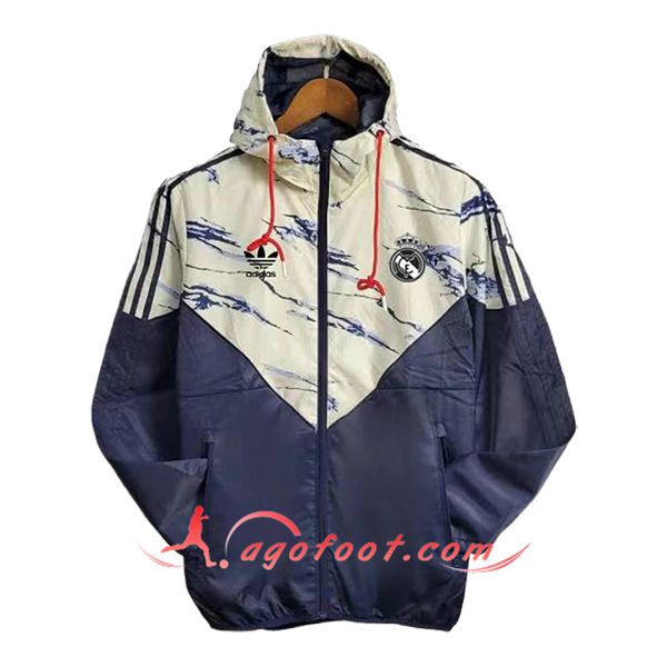 Coupe-Vent Real Madrid Bleu/Beige 2024/2025