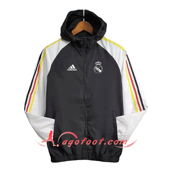Coupe-Vent Real Madrid Noir/Blanc 2024/2025