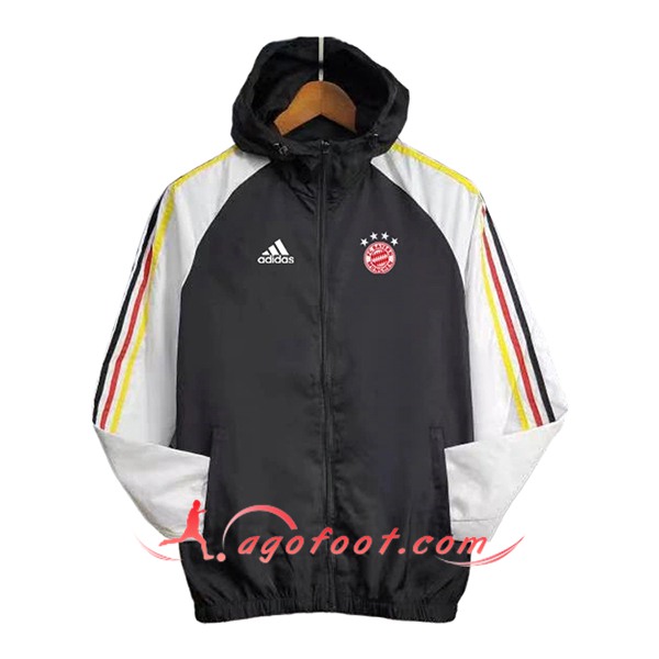 Coupe-Vent Bayern Munich Noir/Blanc 2024/2025